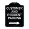 Signmission Reserved Parking Customer and Visitor Parking Heavy-Gauge Aluminum Sign, 24" x 18", BW-1824-23052 A-DES-BW-1824-23052 - alternate 1